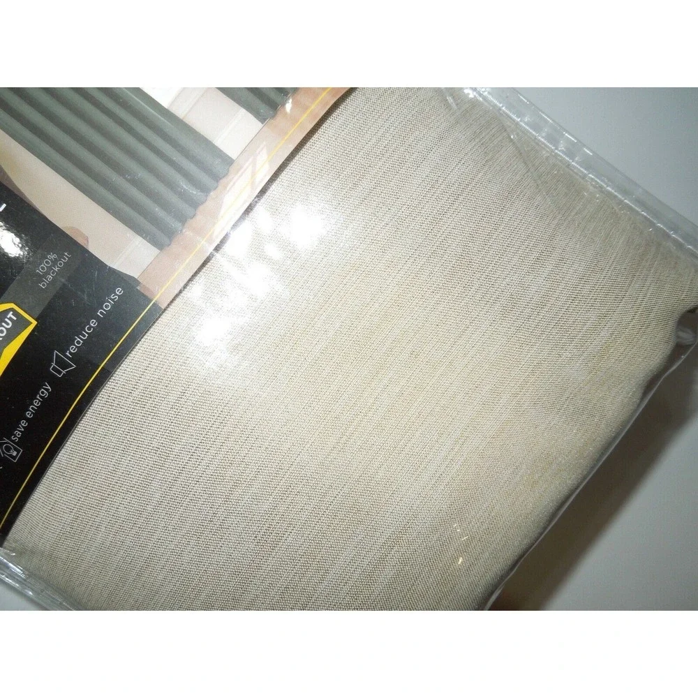 Eclipse Fresno Blackout Window Curtain Panel in Wheat beige 52 X 84 NEW‎